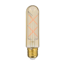 Load image into Gallery viewer, LED bulb (T125) Tube / Vintage with amber glass, E27 base, 4W cons. (30W eq.), 323 lumens, warm white light