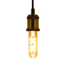 Load image into Gallery viewer, LED bulb (T125) Tube / Vintage with amber glass, E27 base, 4W cons. (30W eq.), 323 lumens, warm white light