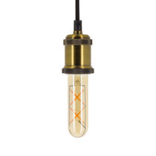 Load image into Gallery viewer, LED bulb (T125) Tube / Vintage with amber glass, E27 base, 4W cons. (30W eq.), 323 lumens, warm white light