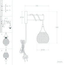 Charger l'image dans la galerie, Lampe Murale Bois et Métal Monah