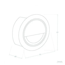 Cargar imagen en el visor de la galería, Balise LED Extérieure 3W Encastrable au Mur Ronde Occulare Noire