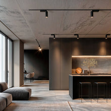 Charger l'image dans la galerie, Spot LED sur Rail Magnétique 25mm Extra-Plat 15W 48V Noir