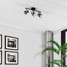 Charger l'image dans la galerie, Plafonnier Orientable Aluminium Sinner 3 Spots Noir