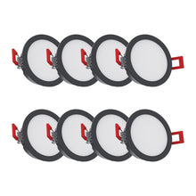Charger l'image dans la galerie, Pack de 8 spots LED intégrées CCT IP54 conso. 4W 345 lumens Noir / Blanc