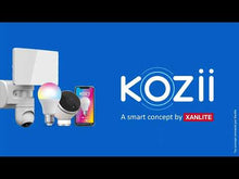 Charger et lire la vidéo dans la visionneuse de la Galerie, Projecteur mural connecté avec caméra intégrée KOZII Détecteur de mouvement 2200 lumens Blanc froid