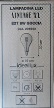 Load image into Gallery viewer, Ampoule LED Vintage IDEAL LUX 8W Goccia
