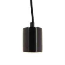 Cargar imagen en el visor de la galería, Suspension à douille en marbre noir pour ampoule à culot E27
