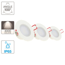 Load image into Gallery viewer, Pack de 3 spots LED intégrés  XANLITE- 345 lumens - spéciale salle de bain
